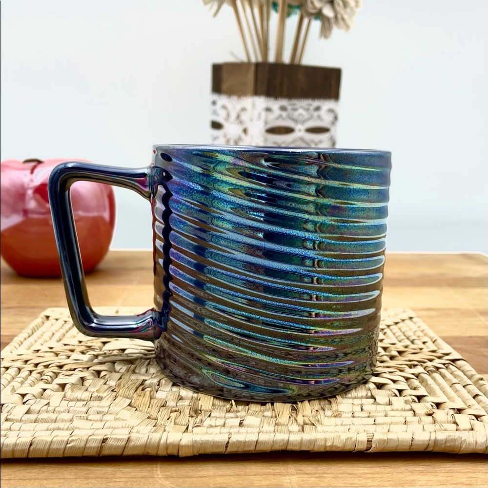 Starbucks Iridescent Luster Swirl Mug 12oz blue
